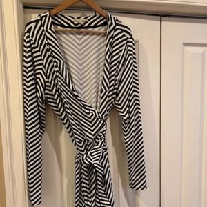 Black and White Wrap Dress